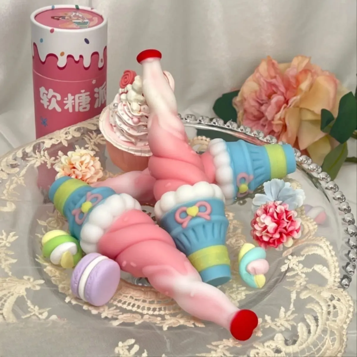 Ice Cream Candy Dildos Κολπικό μασάζ με σημείο G Clitoris Διεγέρτης πρωκτικού βύσματος Masturbator μεγάλο πέος Παιχνίδια σεξ για ενήλικες για γυναίκες άνδρες