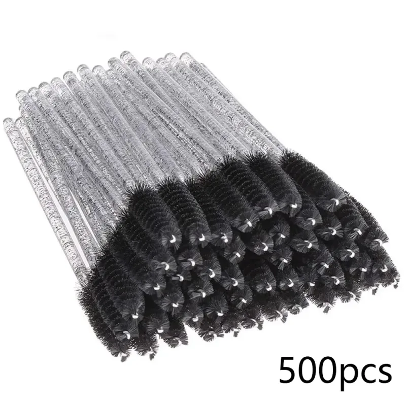 500Pcs Eyelash Brushes Eyelashes Extension Brush Mascara Wands Applicators Makeup Accessories Para sa Eyelashes Eyebrows Wholesaler