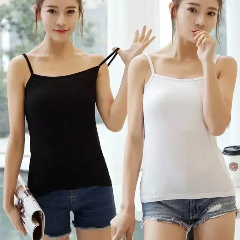 Basic Camisoles Γυναικείες Crop Tops Αμάνικο πουκάμισο Bralette Μπλούζες μονόχρωμο λουράκι Skinny γιλέκο Γυναικείο τανκ αδυνατίσματος Σουτιέν Εσώρουχα