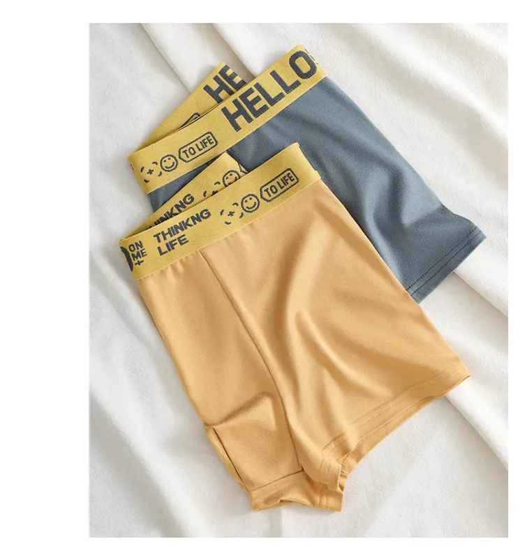 1pcs Men's Boxer Briefs Male Sport Shorts Teenager High Stretch Underwear Breathable Fashion Soft Comfortable Underpant