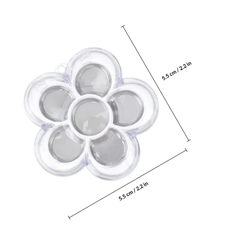 8Pcs Six-Compartment Plum Blossom Sub Box Simple Elegant Makeup Storage Box for Concealer Eyeshadow Lipstick Blusher Brow Powder