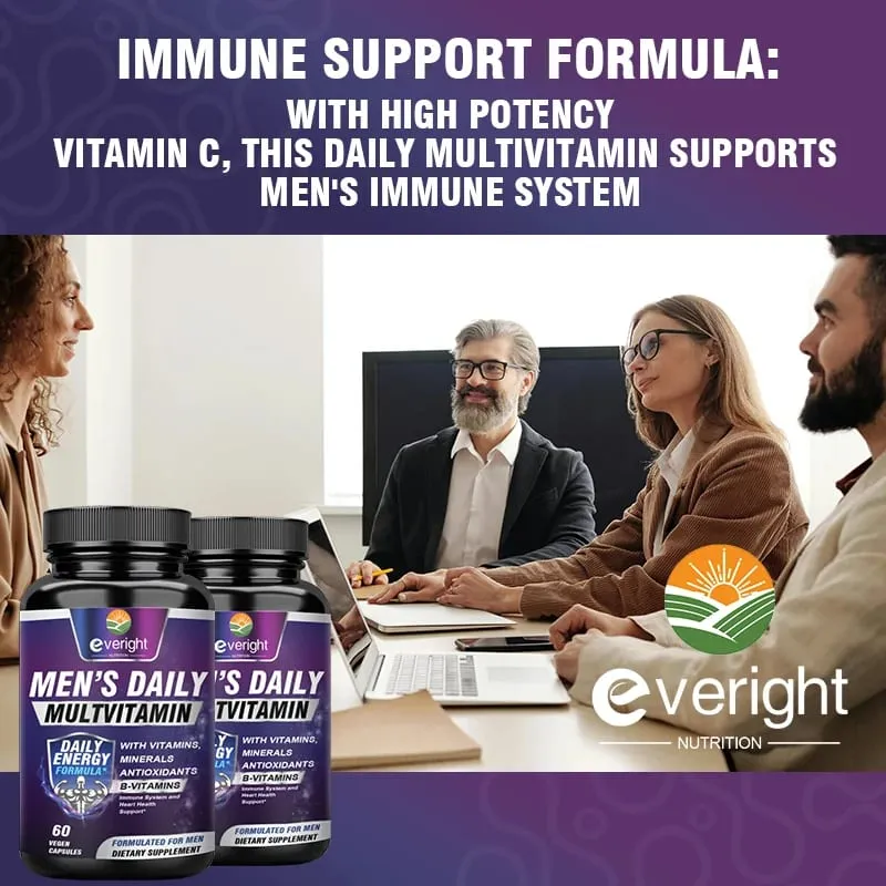 Men's Multivitamin – Pagpapalakas ng Immune na may Bitamina A B12 C D | Pang-araw-araw na Enerhiya at Non-GMO — image 4