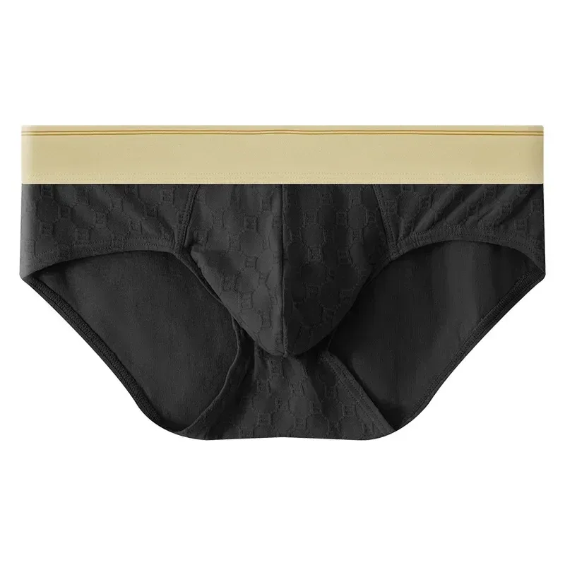 Fashion Men's Underwear Breathable and Comfy Pure Cotton Knit Briefs
