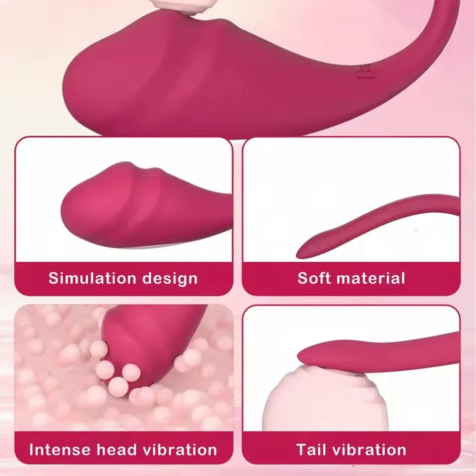 רטט ביצה לנשים לביש בקרת אפליקציה אלחוטית G Spot ממריץ נרתיקי אנאלי לעיסוי צעצוע מין לזוגות