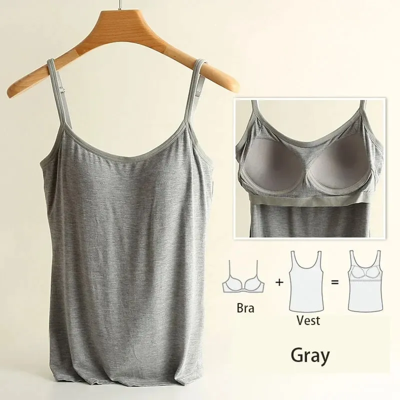 M-3XL Για 35-85kg Modal Plus Size Tank Top with Fixed Cup γυναικείο στήθος με επένδυση εξωτερικά εσώρουχα με κάτω μέρος Χωρίς ένδυση