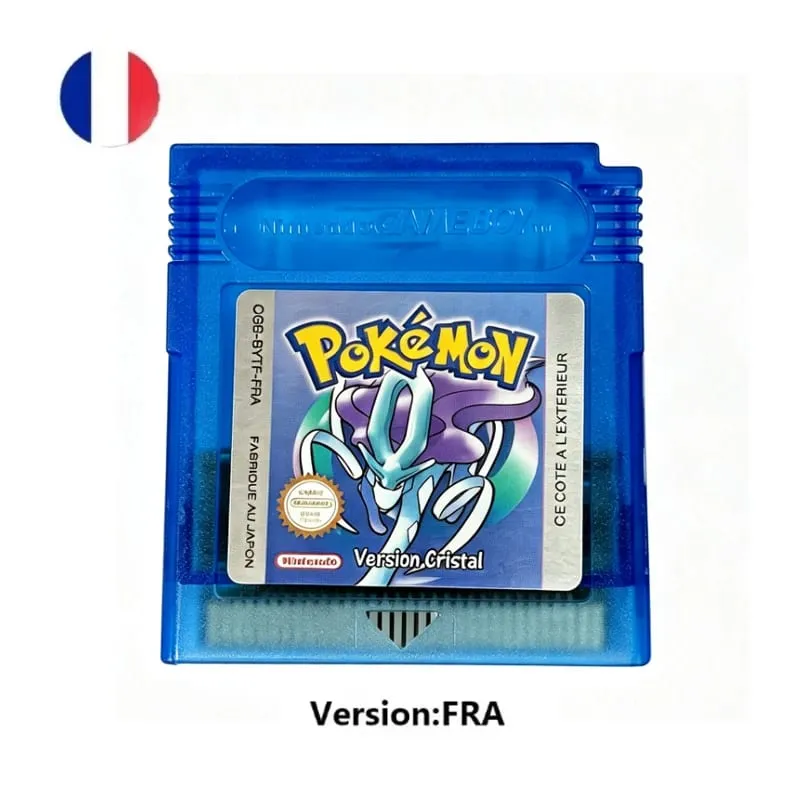 Many style Pokemon Red Blue Crystal Golden Green Silver Yellow GBC Game Card 16 Bit Video Game Cartridge Console Card GB/SP