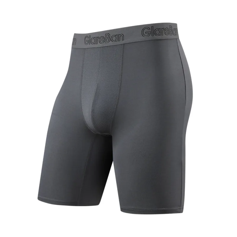 4 Stück gemischte Farben, schnell trocknende Boxershorts mit langem Bein, Unterhose, Unterwäsche für Zuhause und Sport, hochwertige Herrenhöschen
