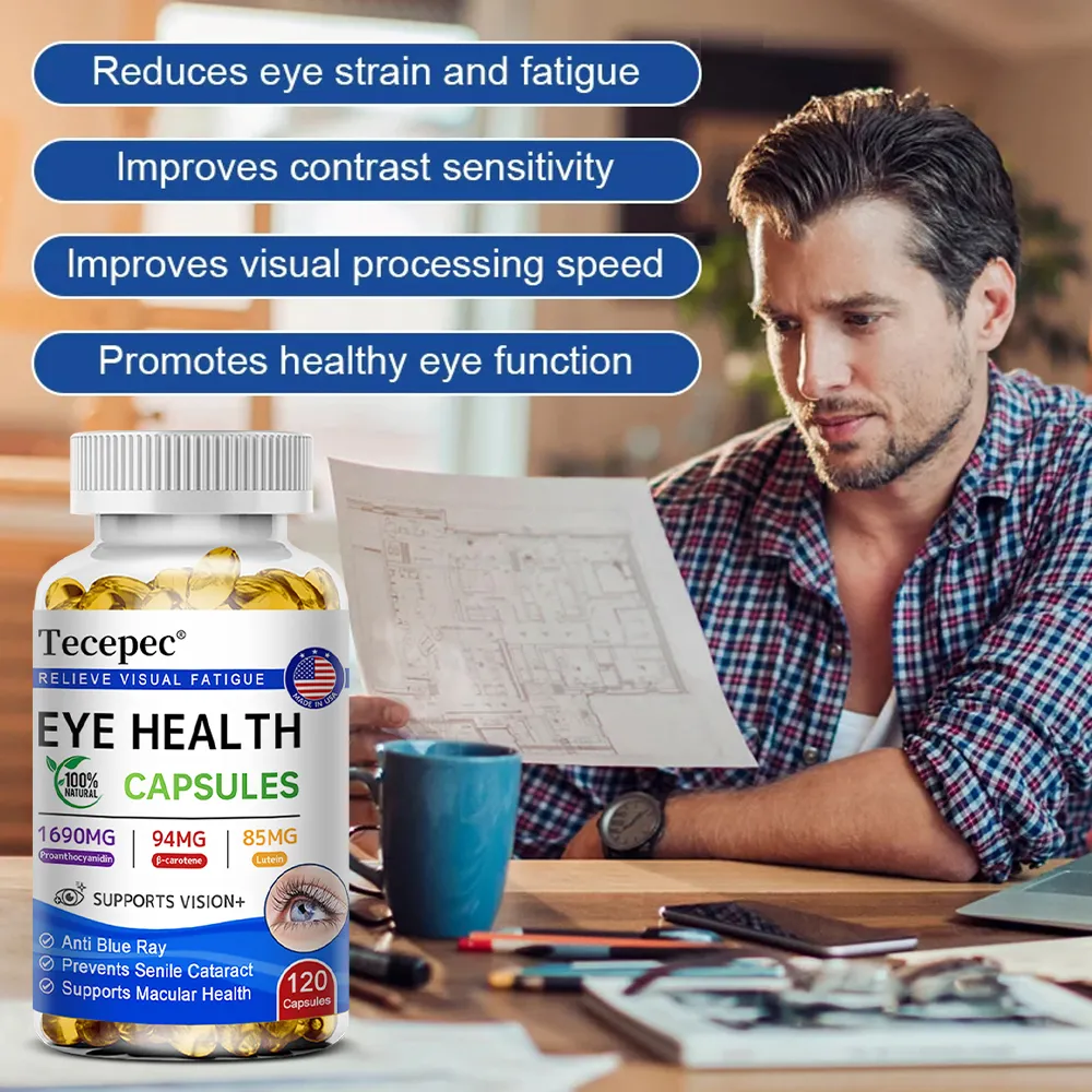 Lutein +Proanthocyanidin - Super Vision Support Supplement Supports Eye Health 120 Softgels