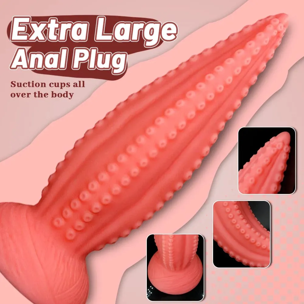 5 Laki ng Malaking Anal Dildos Soft Silicone Long Butt Plug Monster Dildo Napakalaking Pink Tentacle Dildo Masturbate Sex Toys para sa mga Babaeng Lalaki