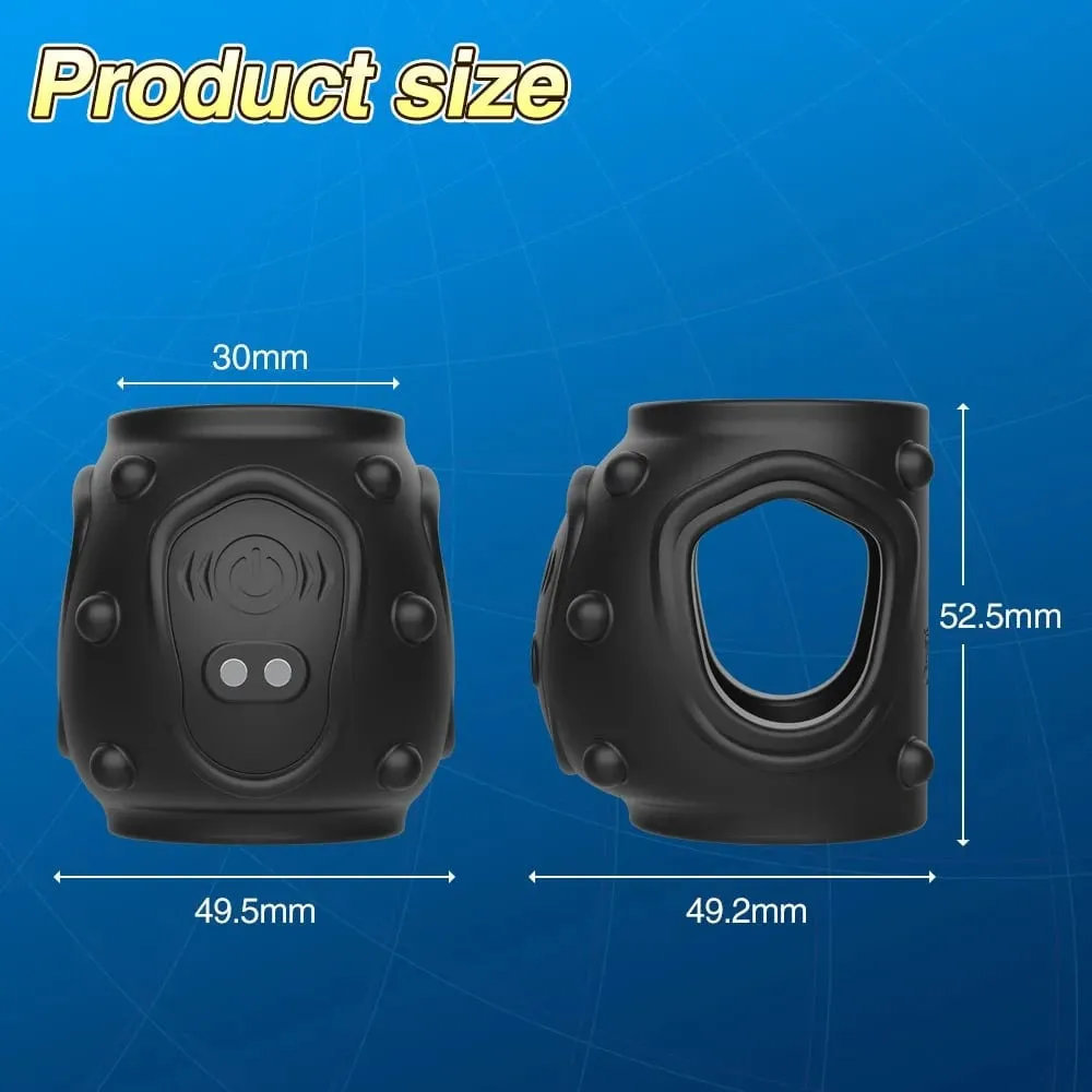 Δονητικό μανίκι πέους όρχεις G Spot Pleasure Διεγέρτης Καθυστερημένης εκσπερμάτωσης Cock Ring Erection Extender Συσκευή παιχνιδιών σεξ για άνδρες