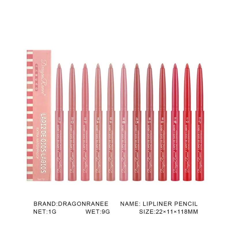 Lip Liner Αδιάβροχο μακράς διαρκείας Hook Line Lip Pencil Matte Beginner Automatic Lip Liner Bean Ενυδατικό Αντικολλητικό Cup Lips