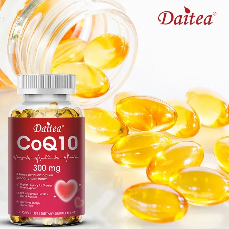 Το συνένζυμο Q10 - 300 mg υποστηρίζει την ενεργειακή γνωστική ικανότητα και την υγεία της καρδιάς του εγκεφάλου και των κυττάρων Αντιοξειδωτικό Βελτιώνει την ποιότητα του ύπνου