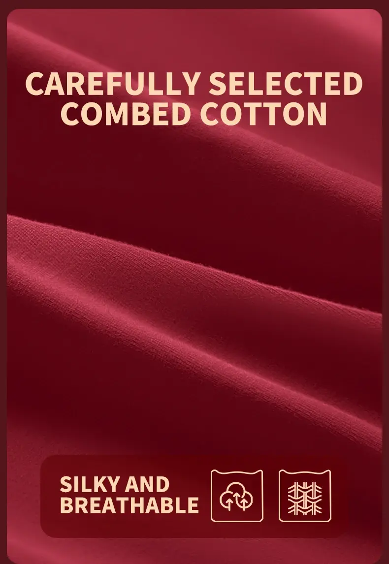 MiiOW 3Pcs Autumn Winter Cotton Men Underwear Lucky Red Men's Panties 7A Antibacterial Men Underpants Breathable Man Boxershorts