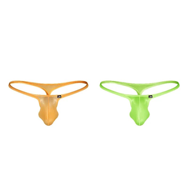 Men's Underwear Japanese Style Ultra-Thin Ice Silk Thong Low Waist Elastic Comfortable T-Back