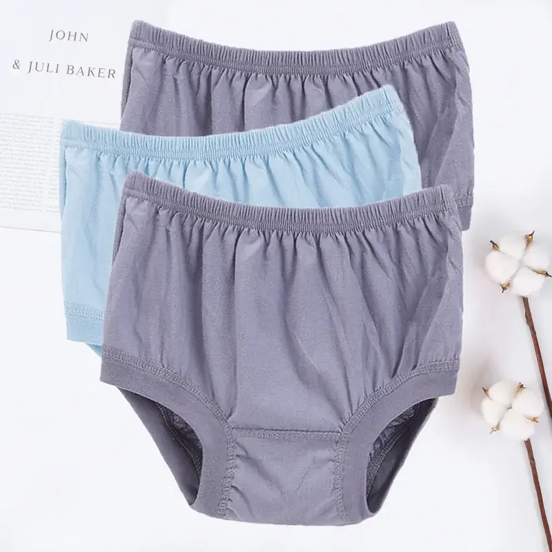 1pcs 100% Cotton Briefs Mens Comfortable Underpants Four Season Man Large Size Ventilate Underwear Male High Waist Panties Short