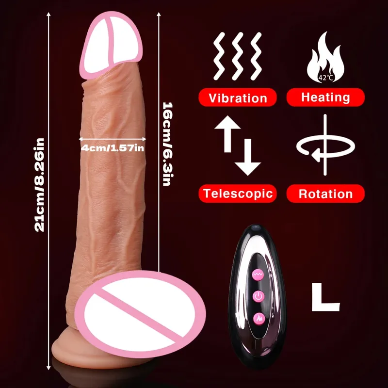 Sexy Thrusting Dildo Vibrator Remote Control Tongue Licking Clitoris Penis Sex Toys Vagina For Women Masturbation Adult Supplies