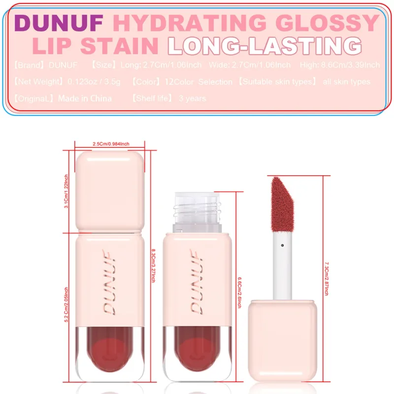 Glossy Lip Gloss Mirror Water Lip Tint Long Lasting Non-sticky Cup Liquid Lipstick Moisturizing Nude Red Brown Lip Makeup — image 5