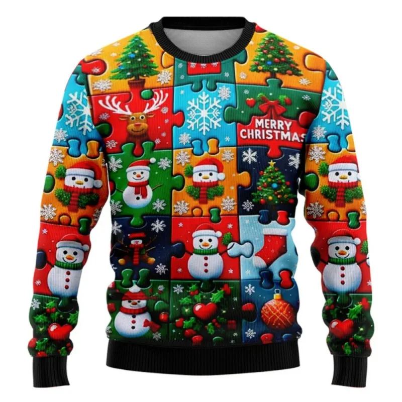 Ngộ nghĩnh Giáng Sinh Áo Len Nam Nữ Chui Đầu Xmas Áo Xấu Xí Đồ Họa Y2k Quần Tây cho Ngày Lễ Đảng Rời Quần Áo Nam