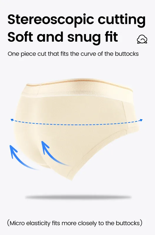 Men's pure cotton breathable and comfortable triangular underpants, mid-waist, skin-friendly and soft, teenagers' underpants