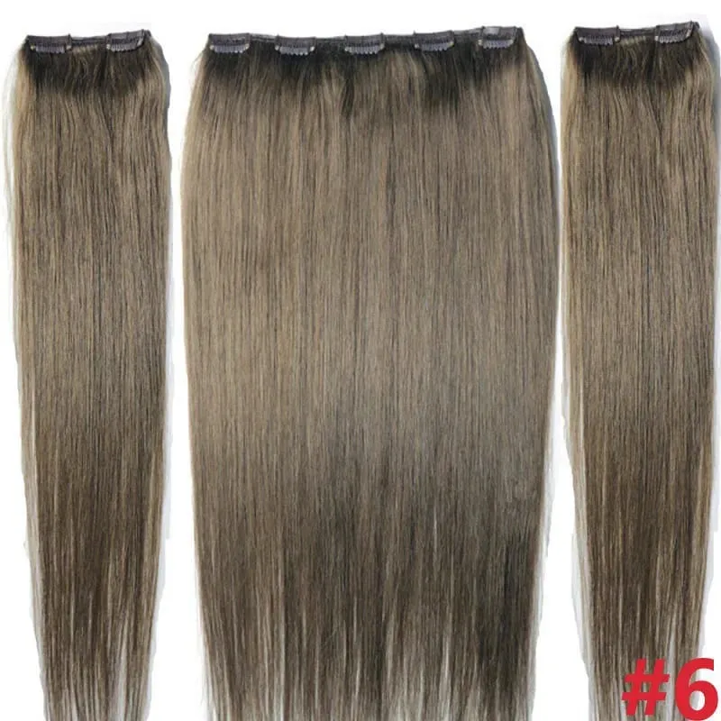 קליפס-אין 100% ברזילאי אנושי תוספות שיער 16"-28" שלוש חתיכות 3 יחידות סט 100 גרם-200 גרם 1x25 2x10 טבעי ישר