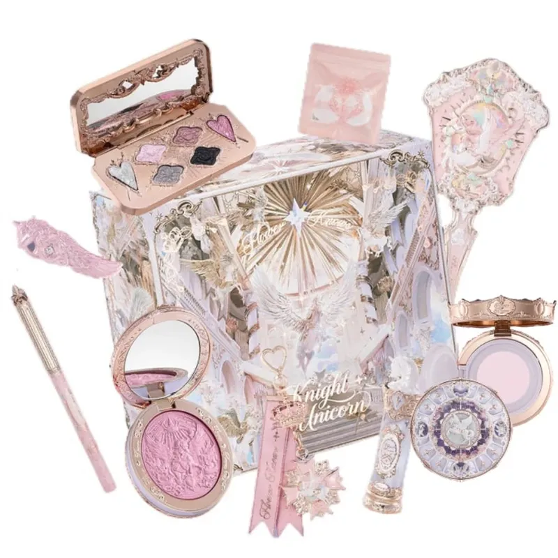 Σετ μακιγιάζ Flower Knows Knight Unicorn - Κραγιόν Blush Cloud Setting Powder Starlight Eyeshadow Cosmetics Kit σε συσκευασία δώρου — image 3