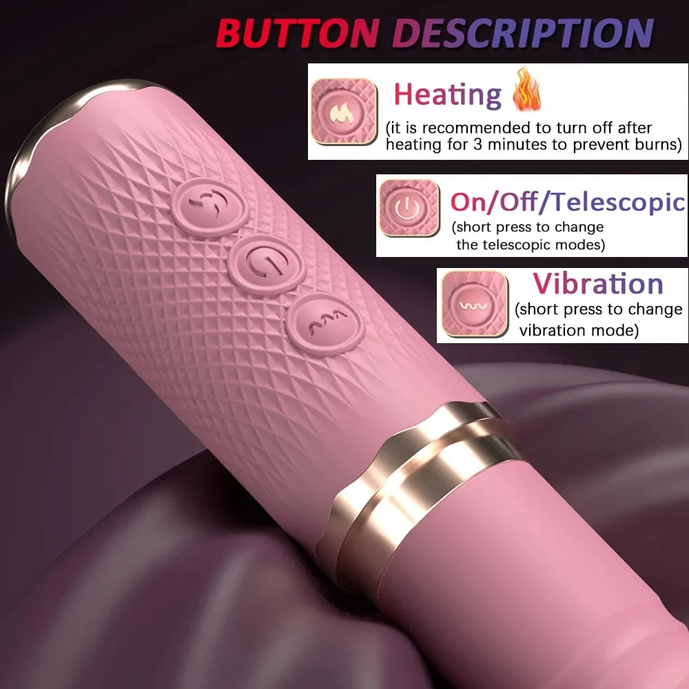 Kétmotoros valósághű tolóerős vibrátor fűtéssel 10 üzemmódú szexjátékok vibrátor csiklóstimulátor anális stimulációhoz