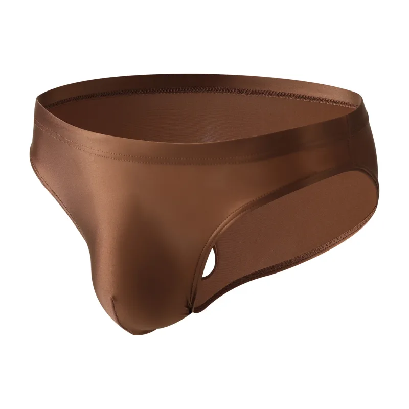 3pcs Men's Ice Silk Briefs Underwear U Pouch Low Waist Ropa Interior Hombre Bikini Mens Slips Cuecas Sissy Panties for Male