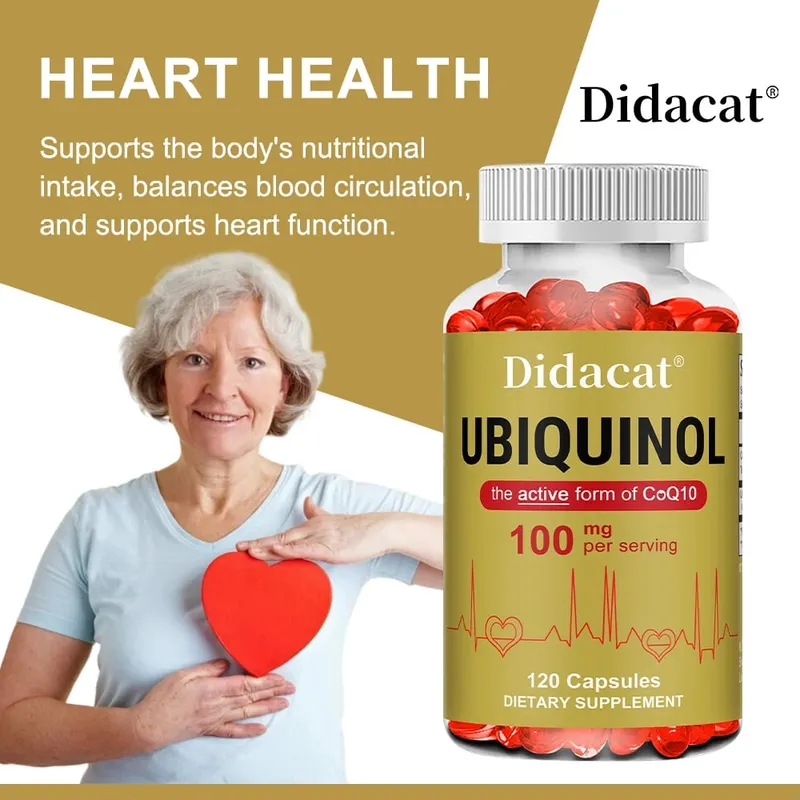 Ubiquinol CoQ10 φυτικές κάψουλες Αντιοξειδωτική υποστήριξη Κοινής κυτταρικής παραγωγής ενέργειας Καρδιά και καρδιαγγειακή υγεία