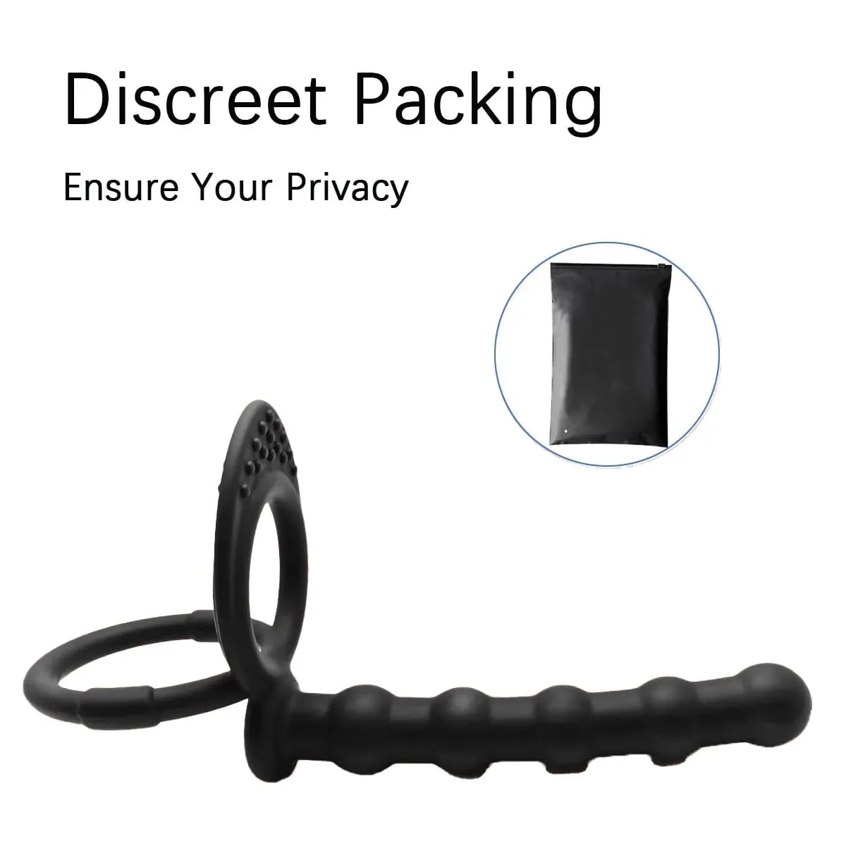 Double Penetration Dildo Dual Stimulation Vibrator for Couples Anal Beads G-Spot Massager Cock Ring Adult Sex Toys