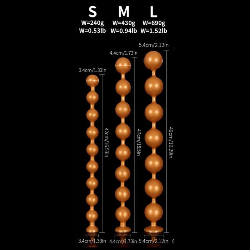 Cuentas anales súper largas, tapón Anal, masaje de próstata, tapón Anal grande, bolas vaginales, estimulación Anal, consolador con cuentas, Juguetes sexuales anales profundos