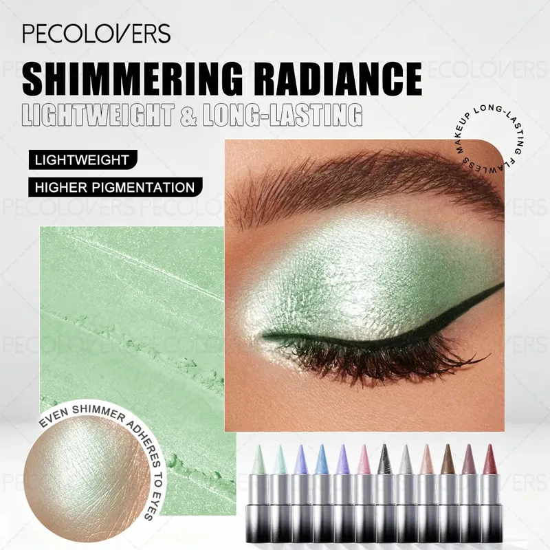 7 ΤΕΜ/ΣΕΤ Shimmer Eyeshadow Stick Αδιάβροχη μάσκαρα eyeliner με πινέλα μακιγιάζ & εργαλείο βοήθειας μακιγιάζ ματιών Halloween/Christmas