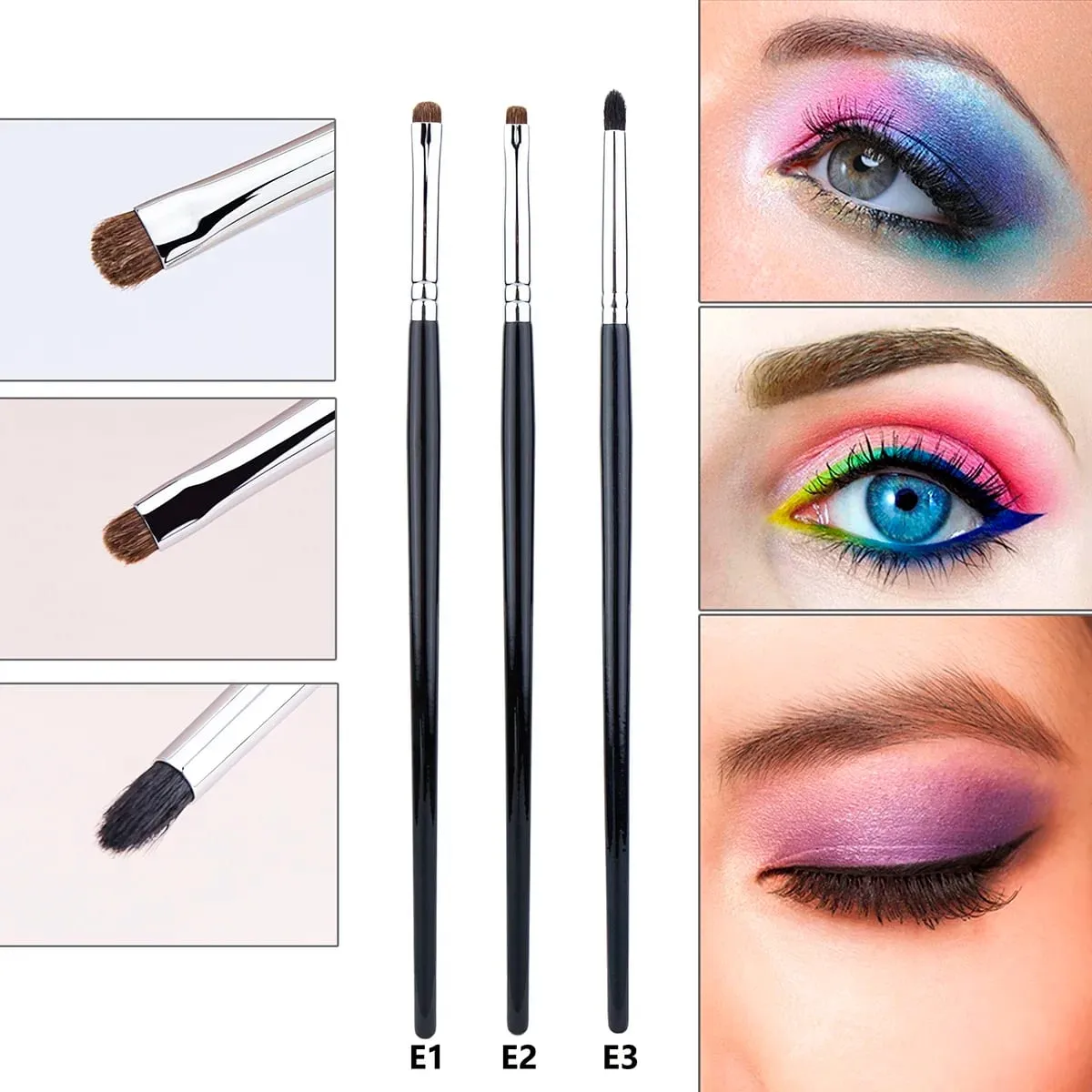 Maliit na Smoky Liner Makeup Brushes Eyeliner Smudge Brush Precision Smudge Makeup Brush Horse Hair Eyeshadow Smudge Brush