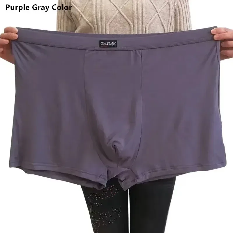 Bamboo Fiber Soft Boxers Man 140KG Plus Size 8XL 7XL 6XL Male Boxershorts Oversized Underpants Breathable Underwear Solid Pantie