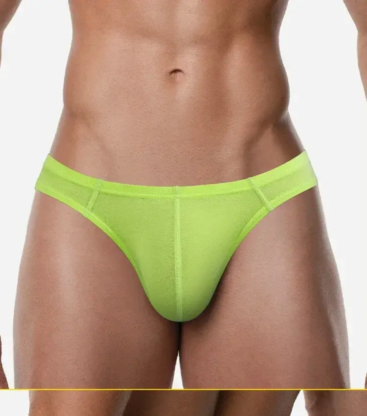 Summer New Men Underwear Cool Breathable Moisture Wicking Briefs Sports Supportive 3D Pouch Panties with High Elastic Waistband