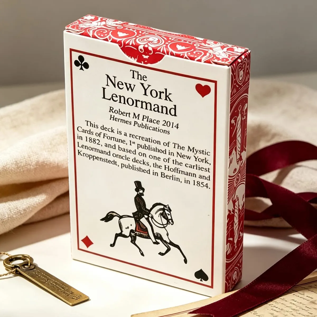 The New York Lenormand Pakli – Történelmi, 9*6 cm-es, 36 kártyás jóspakli, vintage stílusú, kartonos kártyák dupla dombornyomással