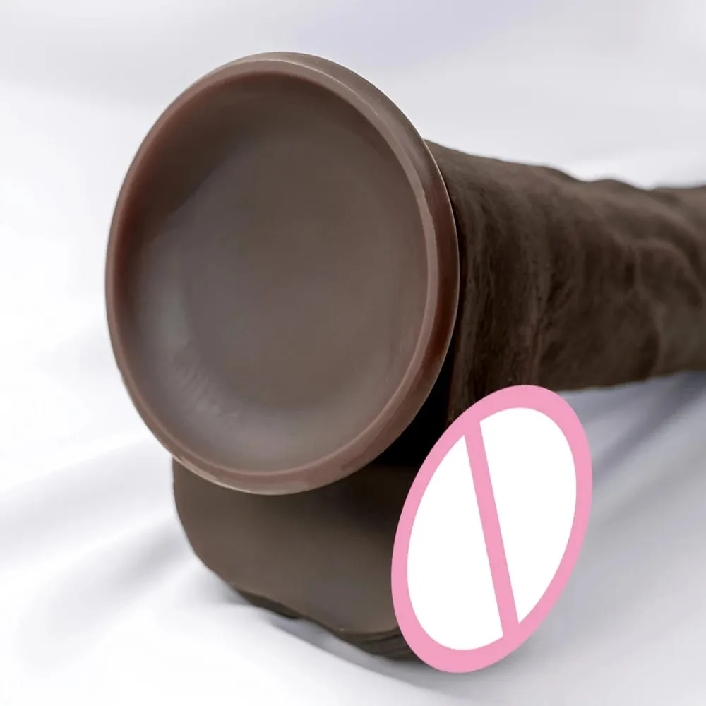 28 cm-es szuperpuha szilikon vibrátor tapadókoronggal, rugalmas G-pont pántos női férfiaknak leszbikus - hosszú pénisz szexjáték pároknak