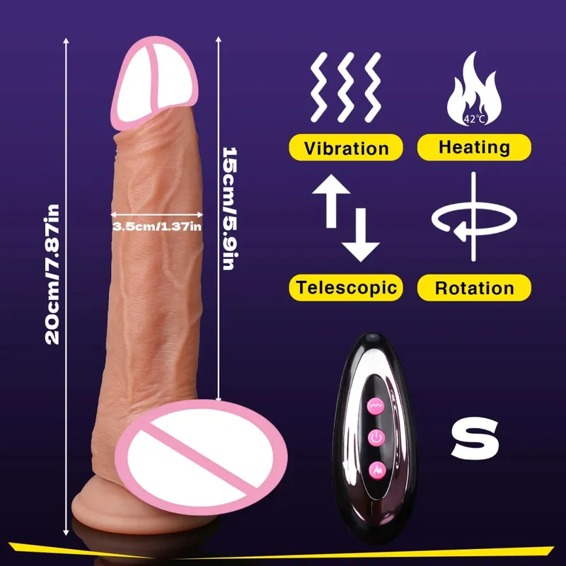 Valósághű vibrátor, tolóerős pénisz nyelv nyalogatása klitorisz dupla behatolású anális szexgép gyors orgazmus nőknek szexjáték