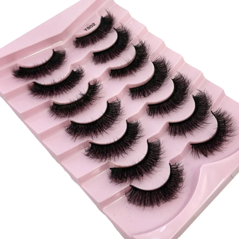 Fluffy Lashes Mink False Eyelashes Thick Cat Eye Makeup Long Natural Volume 3d Eyelashes Extension Χονδρική Βιζόν Βλεφαρίδες