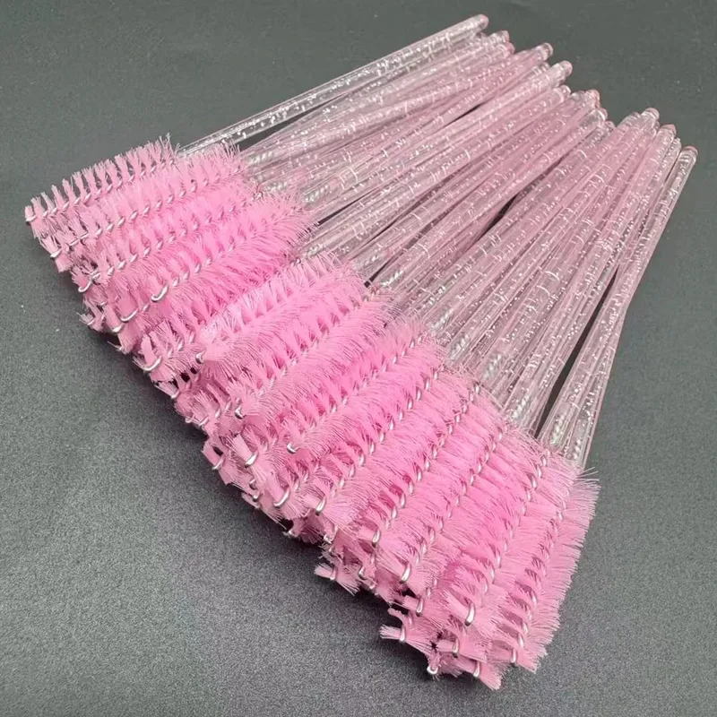 50 τμχ Βουρτσάκια βλεφαρίδων μίας χρήσης Crystal Eye Lash Mascara Wands Glitter Lash Comb Spoolies Μικροεφαρμογές μακιγιάζ — image 13