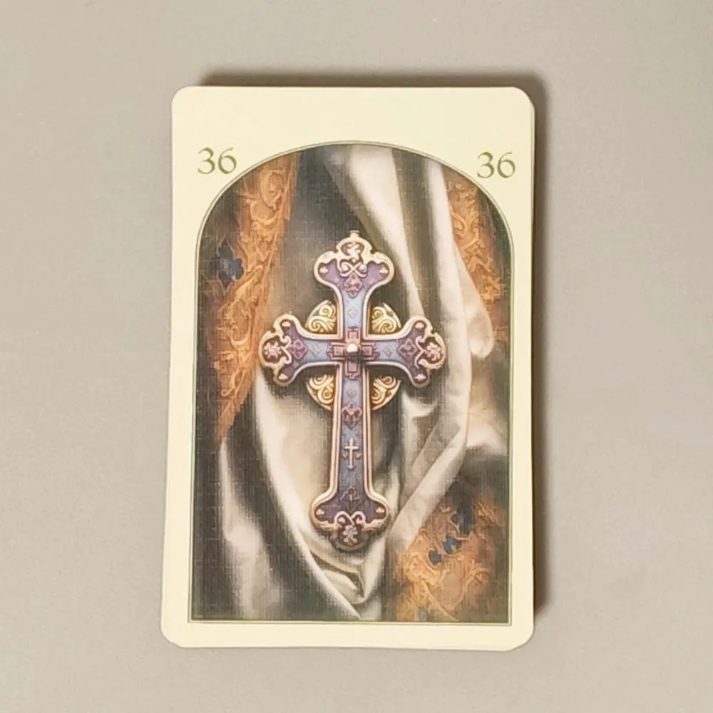 9*6cm Medieval Lenormand Oracle Deck 36 Pcs na Card na Naka-print sa 350GSM Double-embossed Cardstock