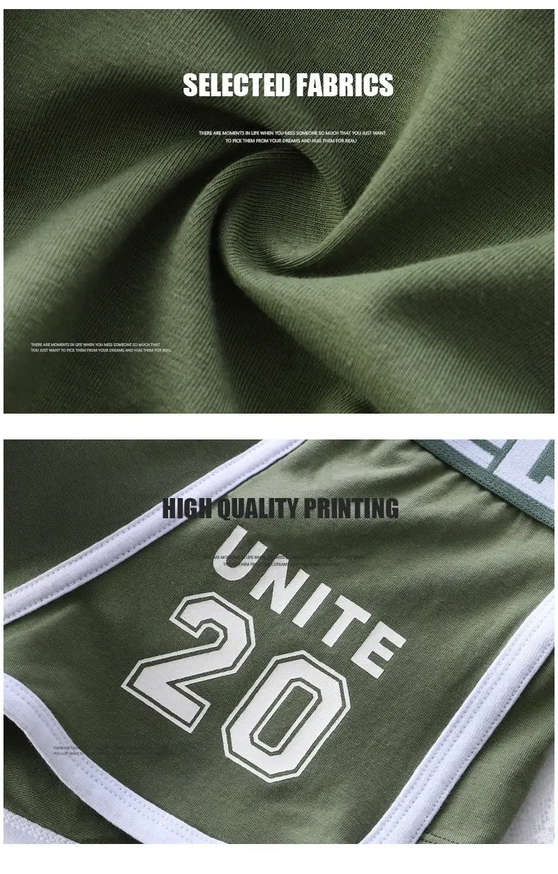 1/3pc Men Underwear Sports Boxer Shorts Cotton Oversized Solid Color Youth Fashion Sports Men's panties Comfortable Breathable