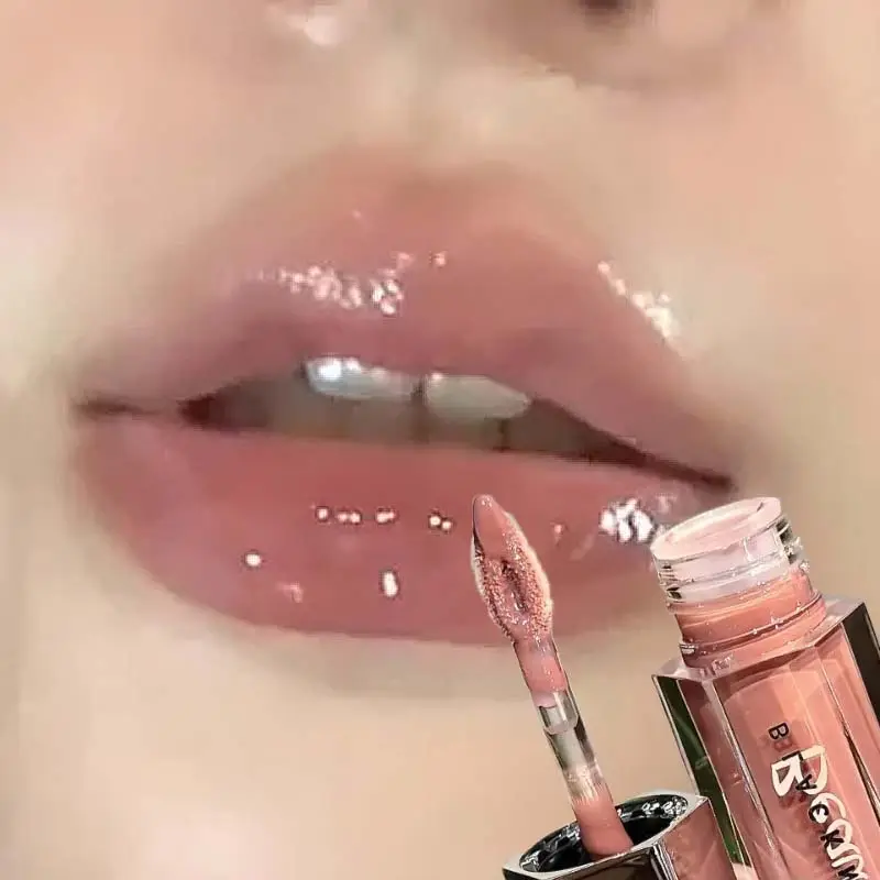 Ice διάφανο καφέ Lip Gloss Ενυδατικό γυαλιστερό υγρό κραγιόν Nude Water Light Glass Mirror Lip Glaze Μακιγιάζ μακράς διαρκείας
