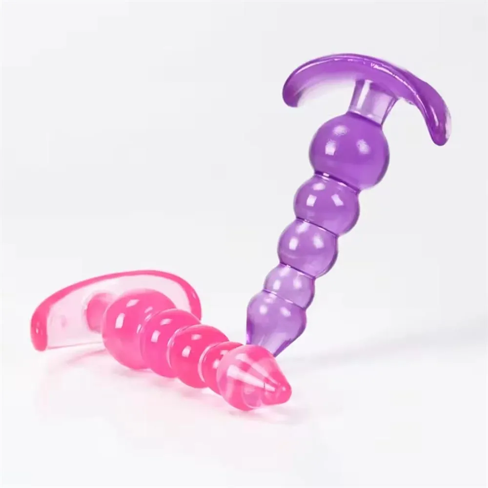 Πρωκτικές χάντρες Dildo μαλακές πρωκτικές βύσματα σιλικόνης Πισινό βύσμα μασάζ προστάτη Unisex Sexy Stopper Παιχνίδι σεξ ενηλίκων για άνδρες γυναίκες Παιχνίδια ενηλίκων