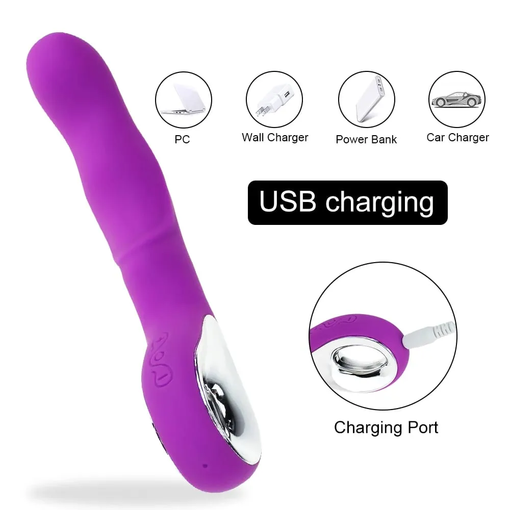 G Spot Dildo Vibrator G Spot ממריץ נרתיקי דגדגן כוס לעיסוי עמיד למים שרביט קסמים נטען צעצוע מין לנשים