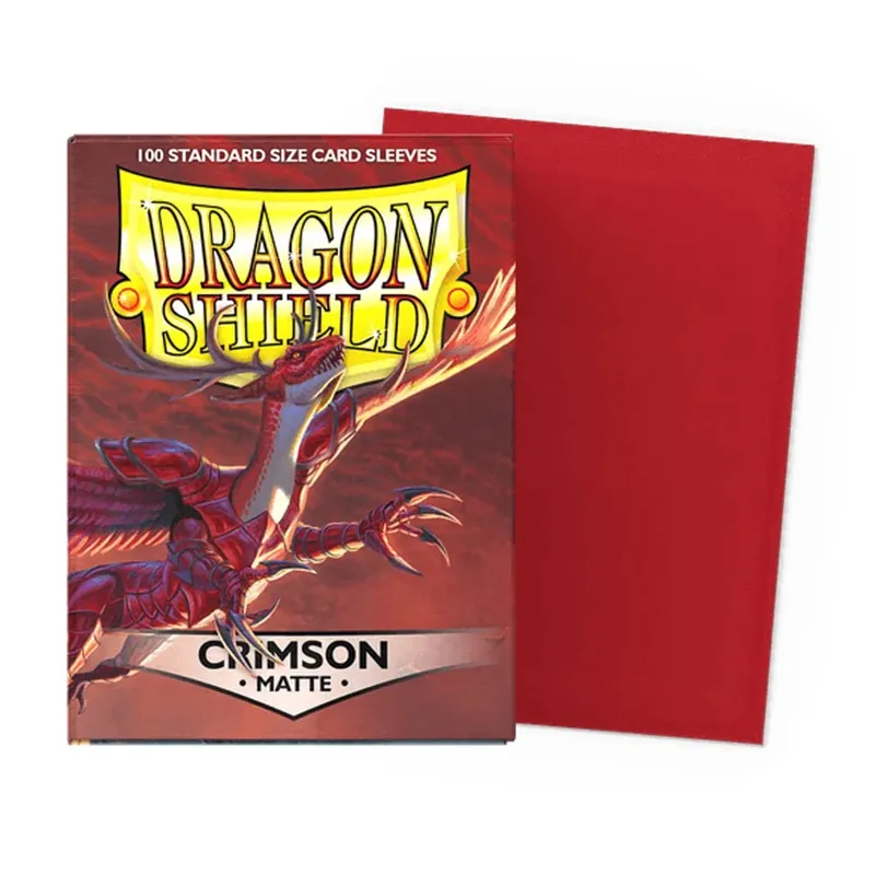 100 PCS/BOX 66x91mm Τυπικό μέγεθος Ματ μανίκια κάρτας Demark Dragon Shield για μανίκια επιτραπέζιων καρτών παιχνιδιών MTG/PKM/YGO/TCG