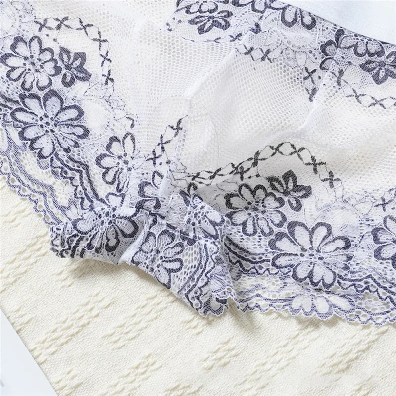 Men Lace Jacquard Mesh Boxer Shorts Underwear Hollow Temptation Exotic Trunks Silk Soft Quick Dry Breathable Sexy Panties