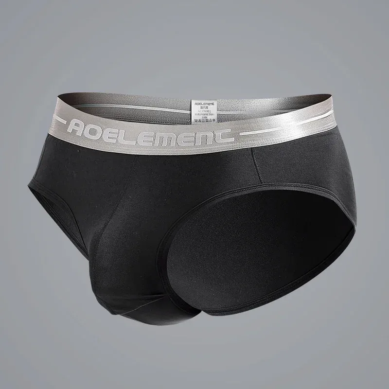 Modal capsule lift U convex men's underwear bullet separate ice silk capsule pouch briefs
