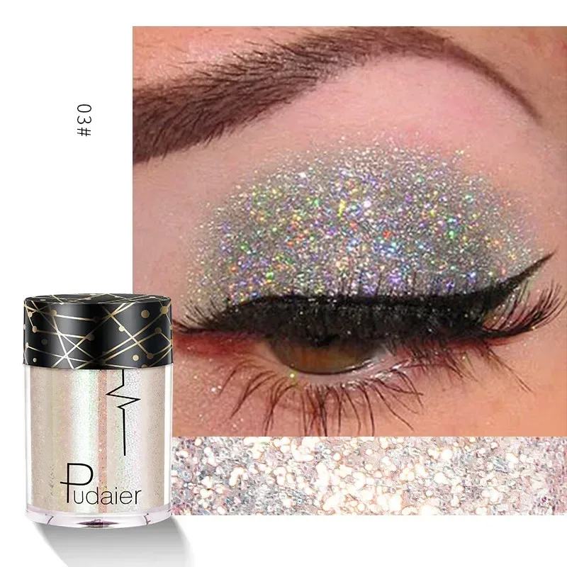 Νέα Glitter Eye Shadow Professional Makeup Monochrome Shining Eyeshadow Sequins Universal Party Cosmetic