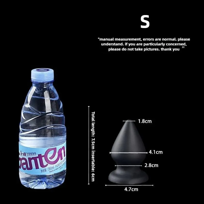 Huge Anal Plug Liquid Silicone Soft Conical Butt Plug Big Anal Dildos for Women Men G-spot /prostate Massage 18+ Sex Toys