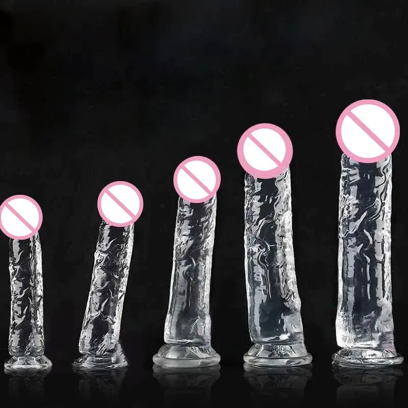 Ρεαλιστική βεντούζα πέους Dildo Jelly Dildo Big Dick Θηλυκός Αυνανιστής Κλειτορική Διέγερση Λεσβιακά σεξουαλικά παιχνίδια για γυναίκες 7 μεγεθών